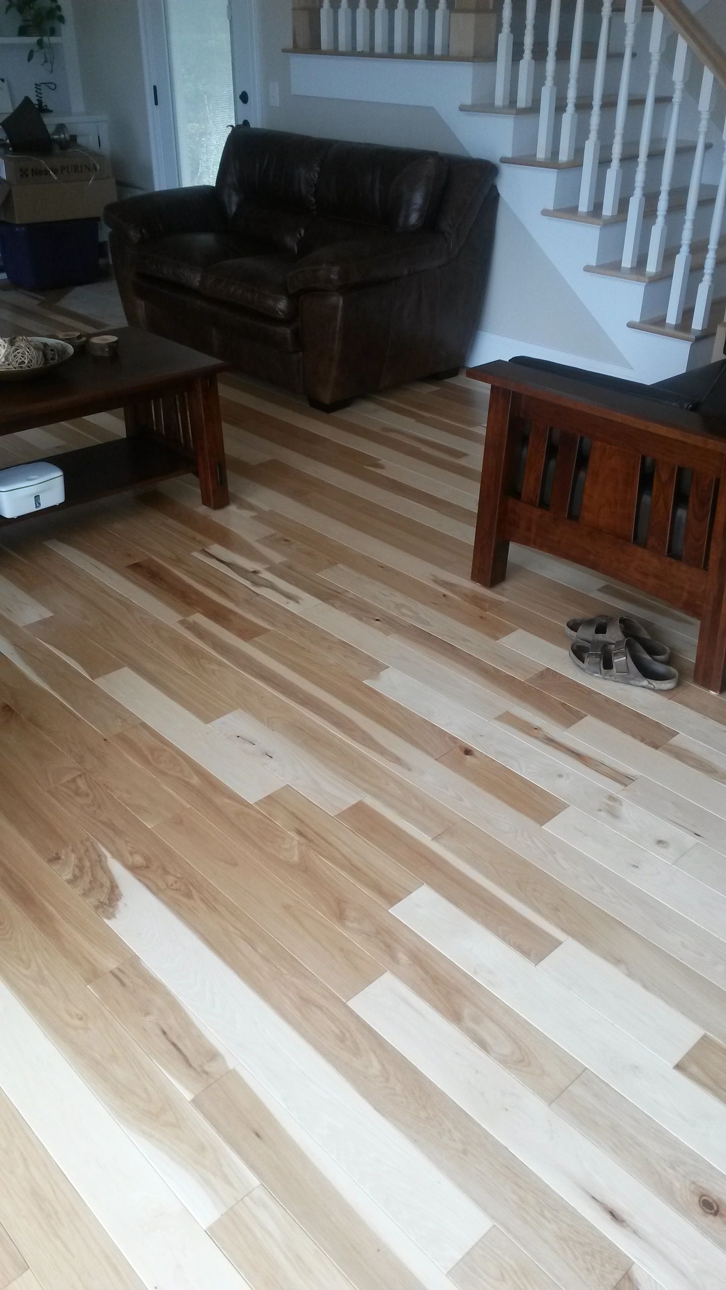 Hardwood floor living room