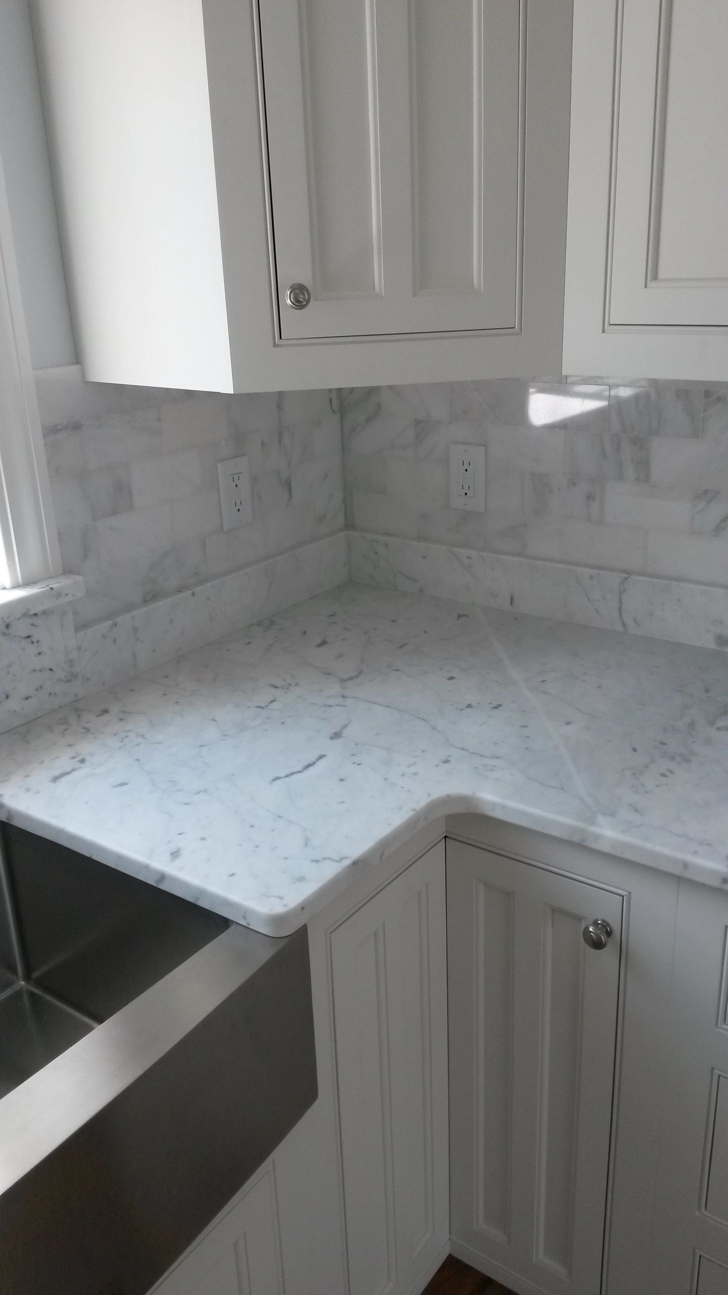 Modern kitchen marble countertop