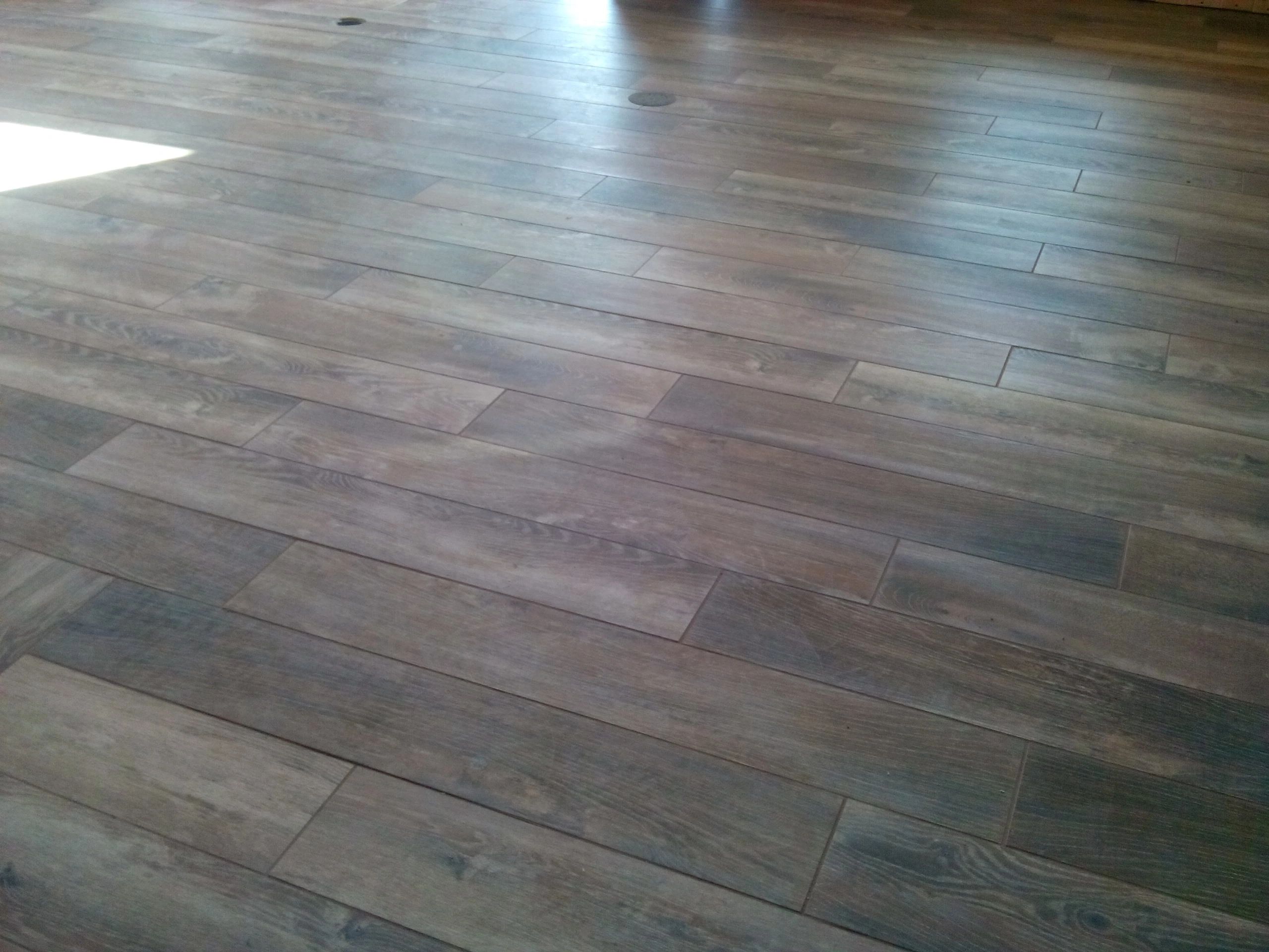 Polished hardwood floor low angle