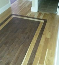 Interior hallway decorative hardwood border